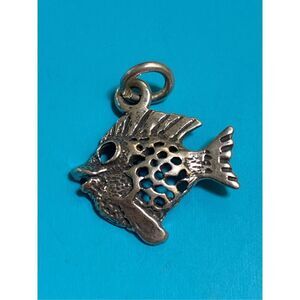 .925 Fish Sterling Silver Jewelry Charm #water